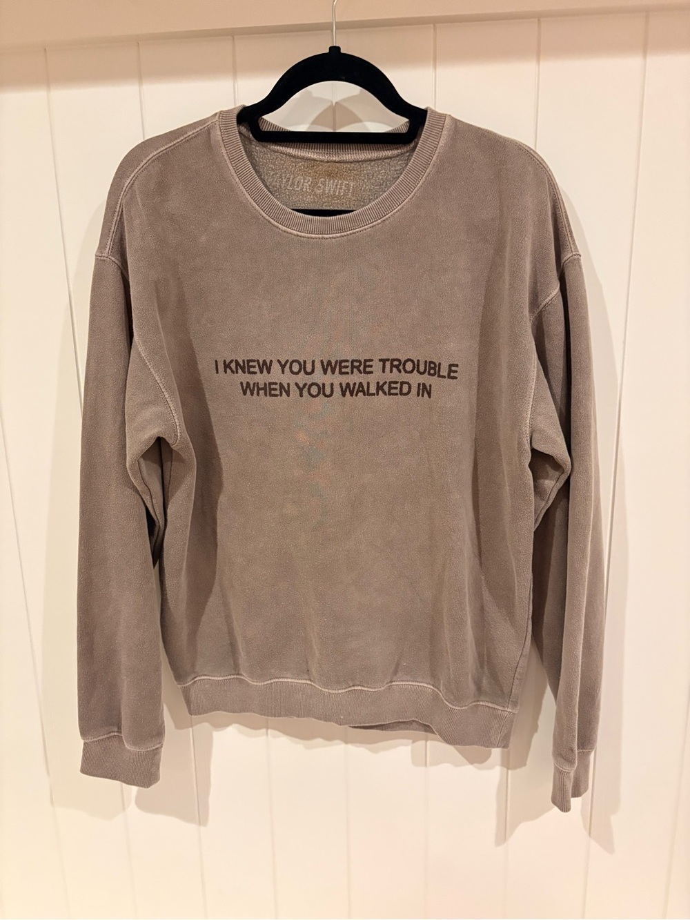 Taylor Swift Taupe Graphic Crewneck Sweatshirt